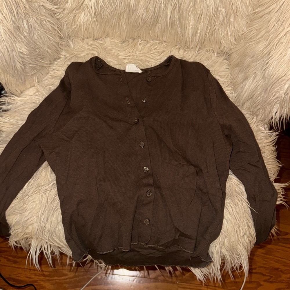 Long sleeve brown top